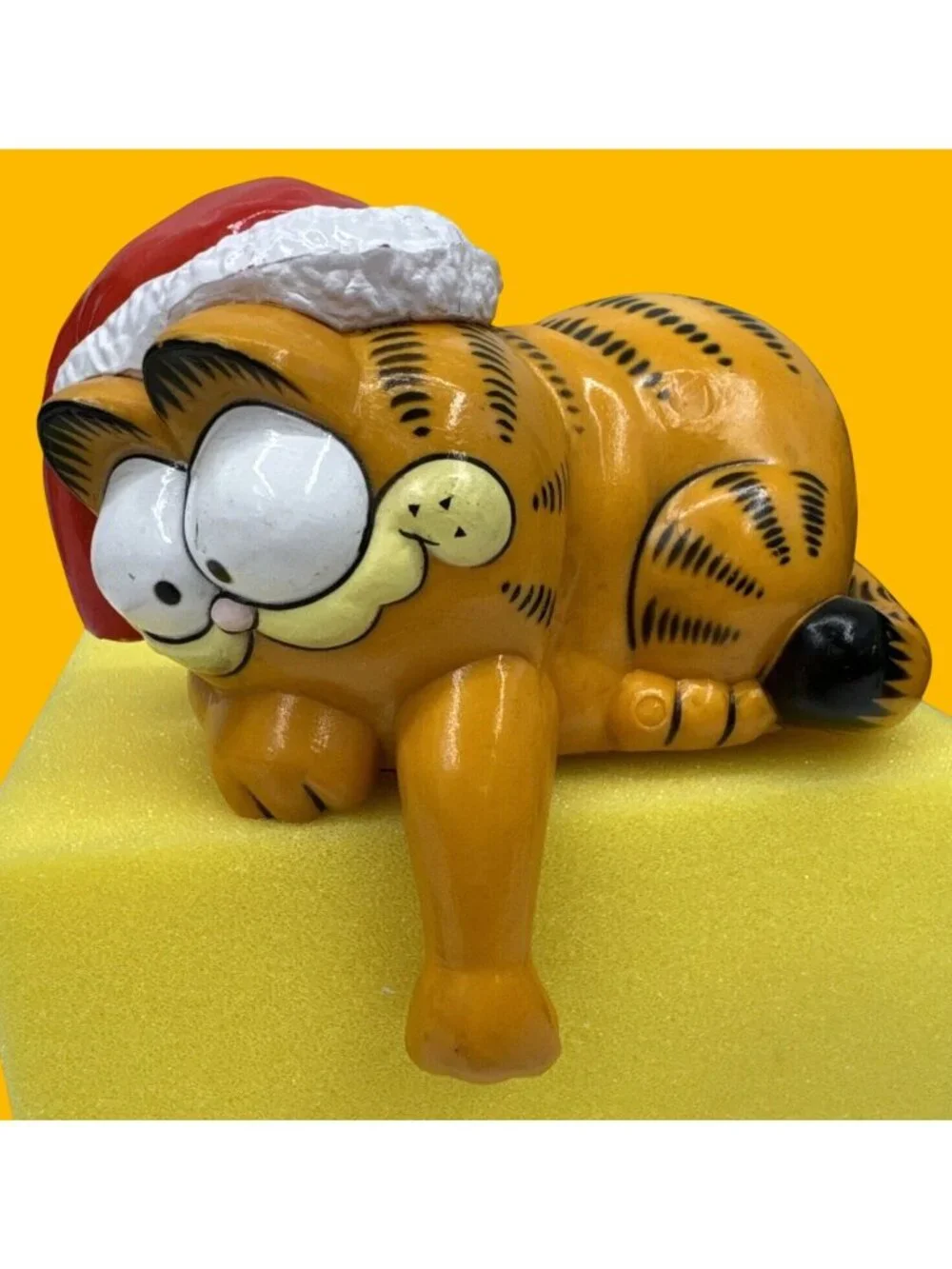 Vintage Garfield Cat Enesco 1981 Christmas Cartoon Stocking Light Holder Y2K 80s